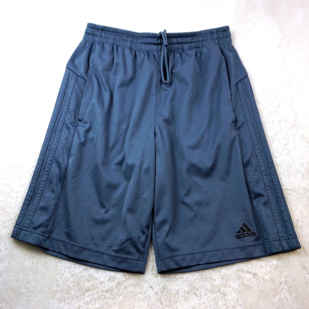 Adidas Mens Satin Silky Shorts M ClimaLite Athletic Training Gym Workout Blue